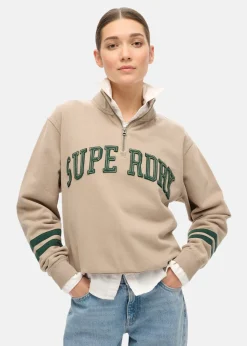 Athletic Applique Half Zip