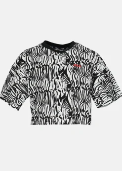 BRUGY AOP wide cropped tee