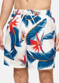 HAWAIIAN PRINT 17" SWIM SHORT