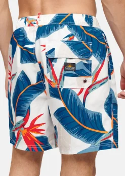HAWAIIAN PRINT 17" SWIM SHORT