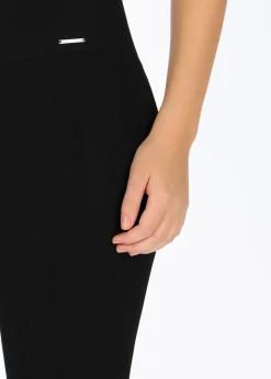 High Waist Rib Seamless Short Tights