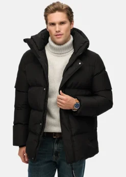 HOODED 5 BAFFLE SPORTS PUFFER