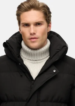 HOODED 5 BAFFLE SPORTS PUFFER