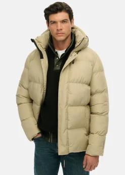 HOODED 5 BAFFLE SPORTS PUFFER