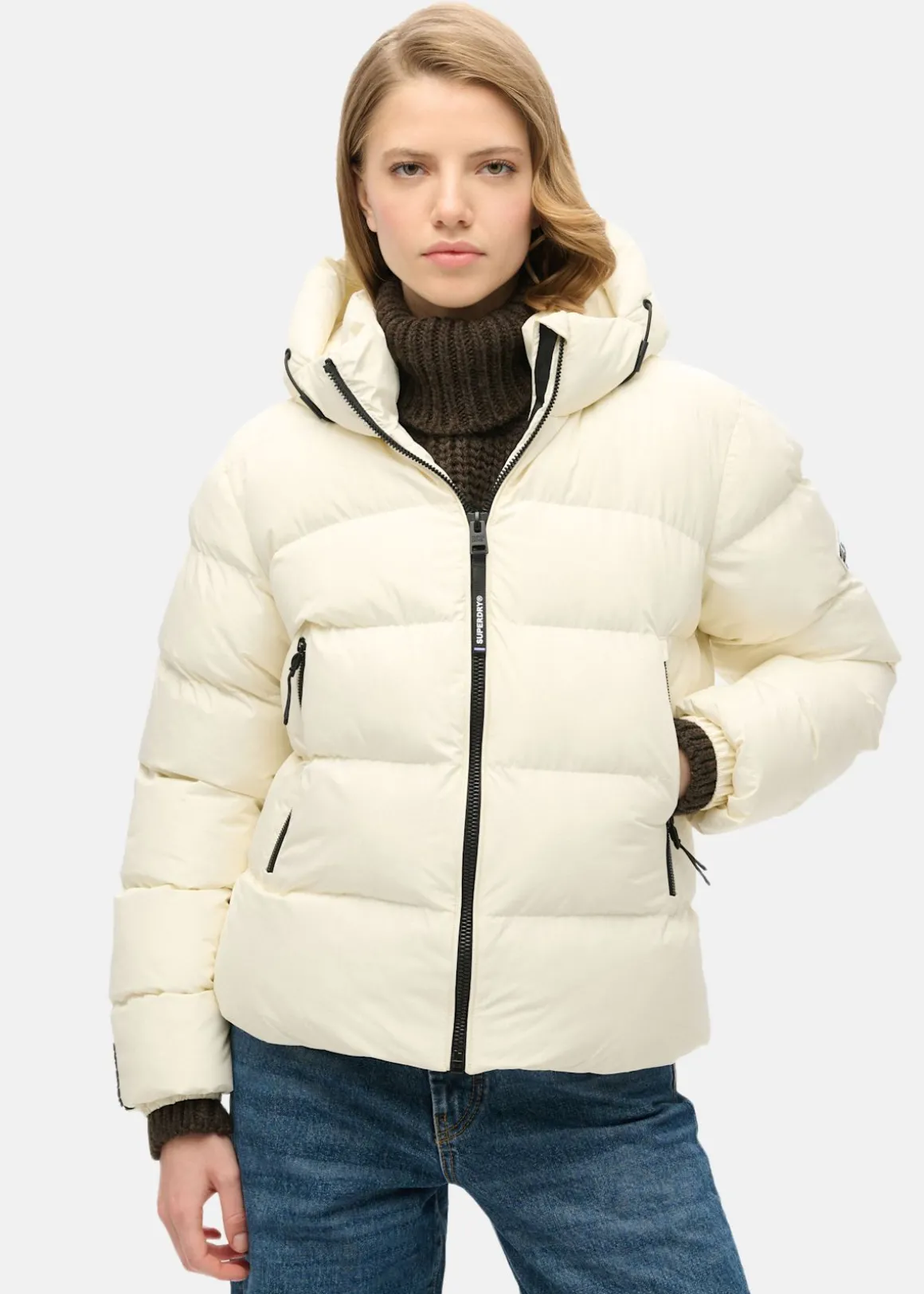 Hooded Sports Puffer Jacket