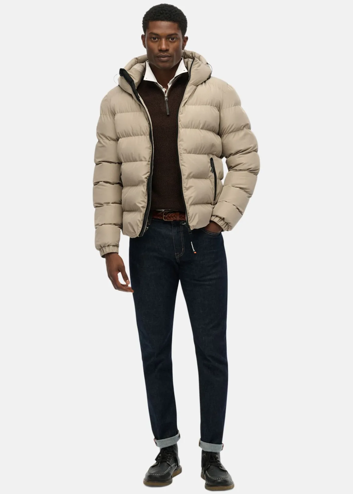 HOODED SPORTS PUFFER JACKET