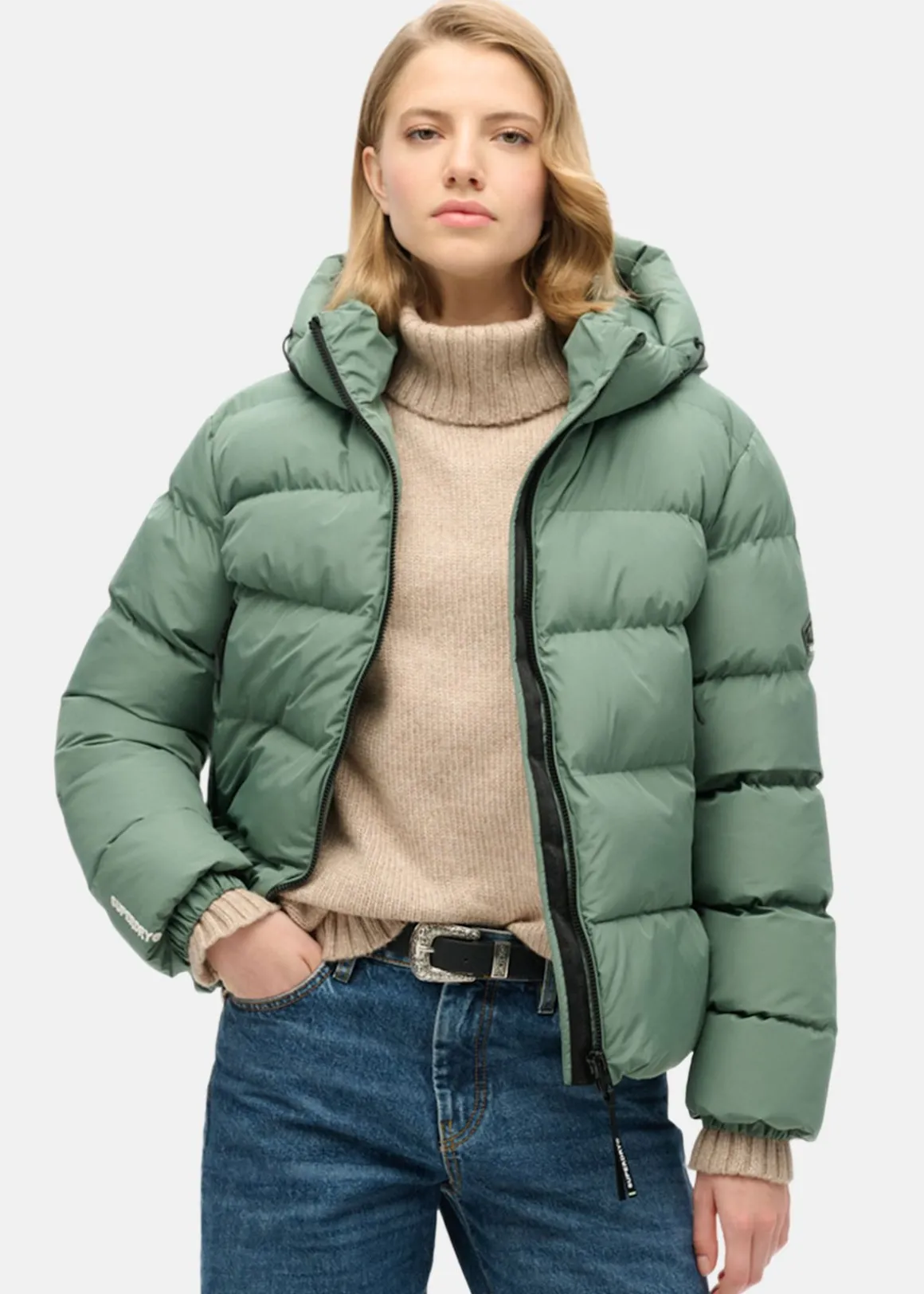 Hooded Sports Puffer Jacket