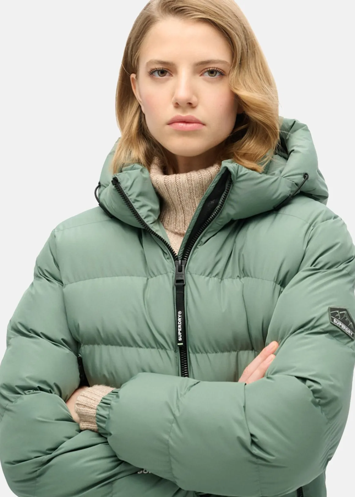 Hooded Sports Puffer Jacket