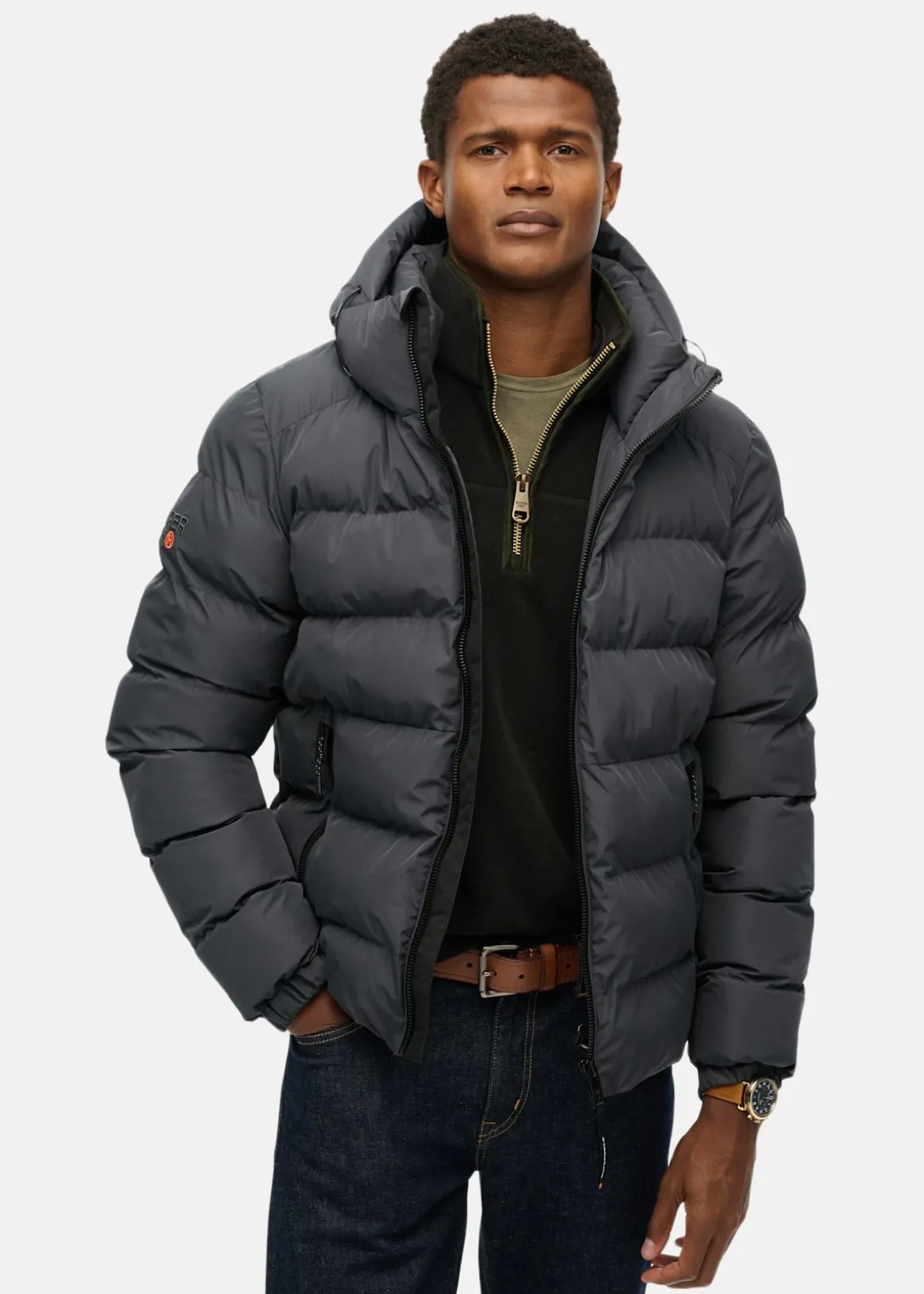 HOODED SPORTS PUFFER JACKET