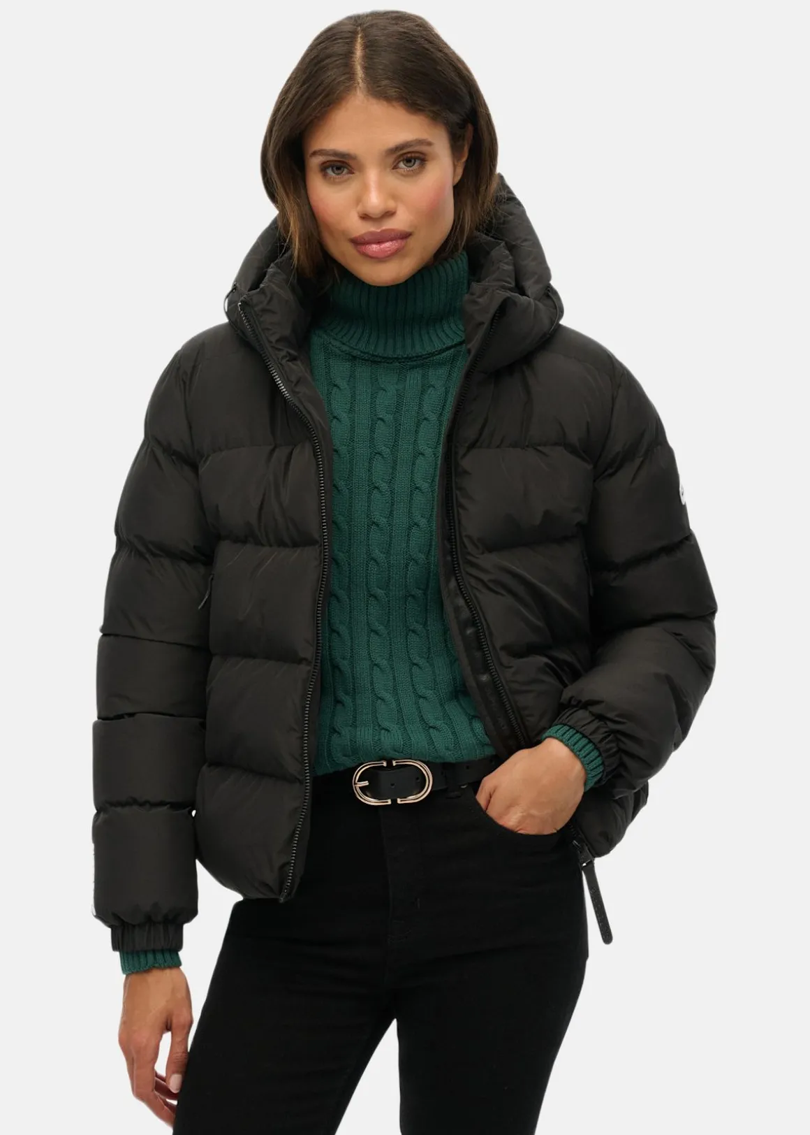 HOODED SPORTS PUFFER JACKET