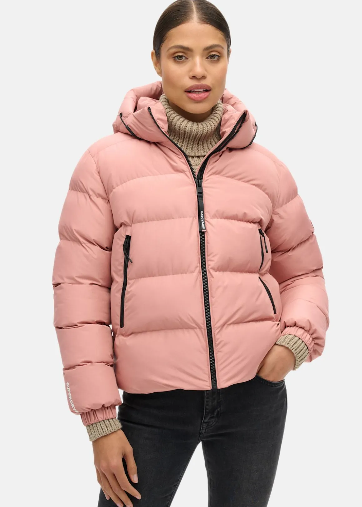 Hooded Sports Puffer Jacket