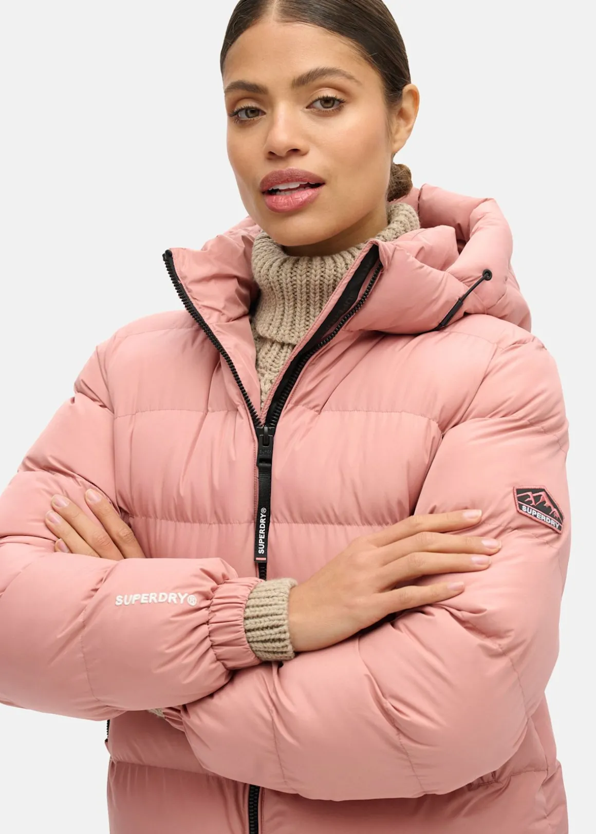 Hooded Sports Puffer Jacket