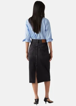 HR BACK SLIT SKIRT RIVETING CL