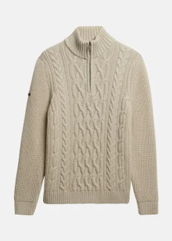 JACOB CABLE KNIT HALF ZIP