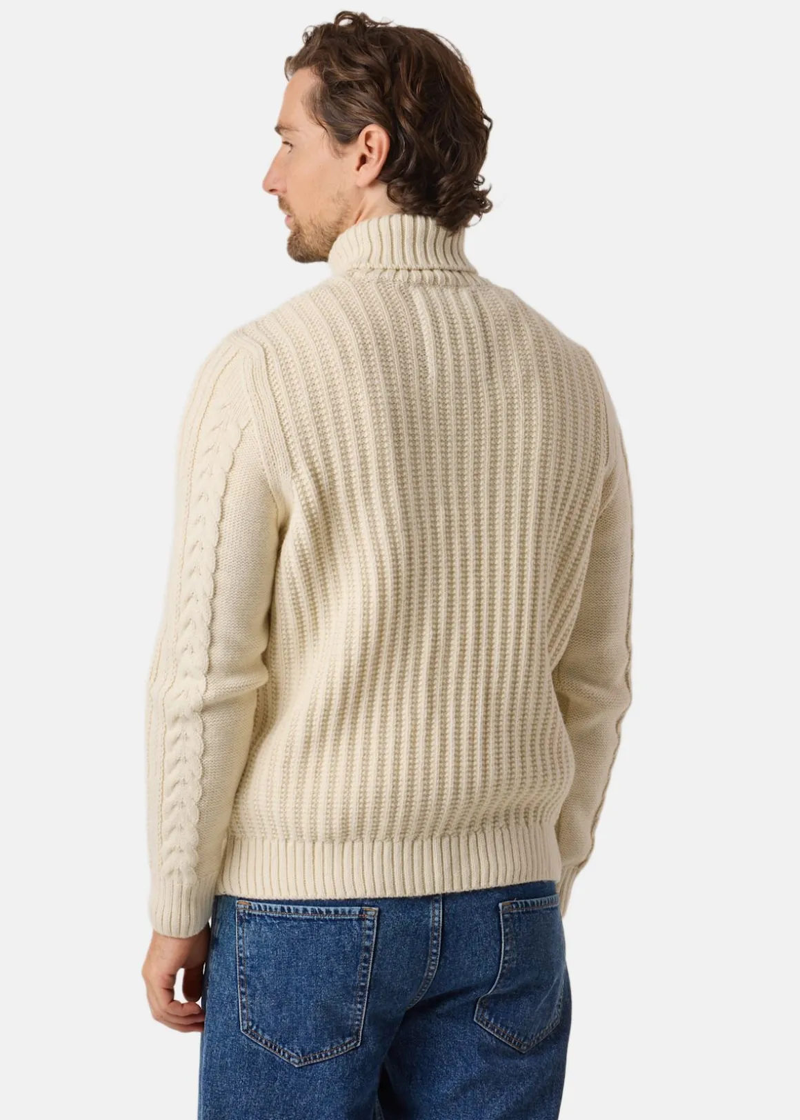 JACOB CABLE ROLL NECK JUMPER