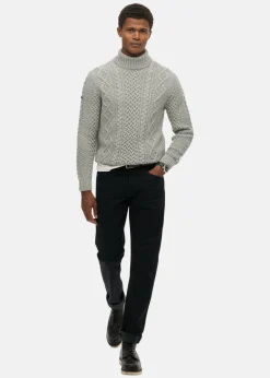 JACOB CABLE ROLL NECK JUMPER