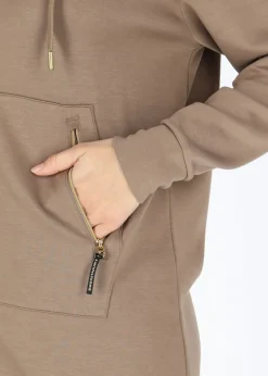 Lounge Long Zip Hood W