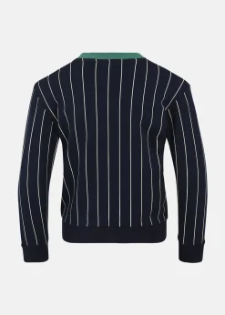 LUKOW pinstriped crew sweat