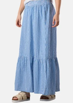 Marina Seersucker Long Skirt W
