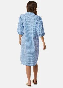 Marina Seersucker Oversized Shirt W