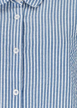 Marina Seersucker Oversized Shirt W