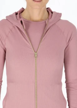 Ribbed Seamless Fullzip Hood W