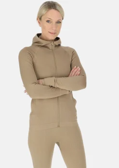 Ribbed Seamless Fullzip Hood W