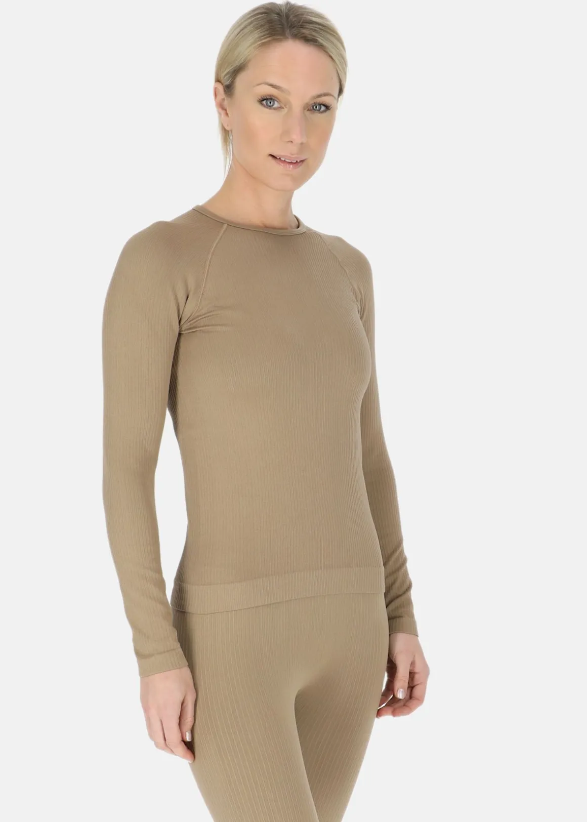 Ribbed Seamless Long Sleeve W
