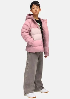 Synthetic Hooded Puffer Jacket