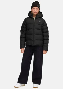 Synthetic Hooded Puffer Jacket