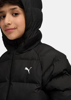 Synthetic Hooded Puffer Jacket